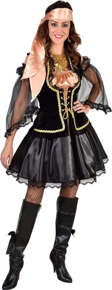 Steampunk Kostuum | Luxe Piraat Met Geheime Schatten | Vrouw | Medium | Halloween | Verkleedkleding